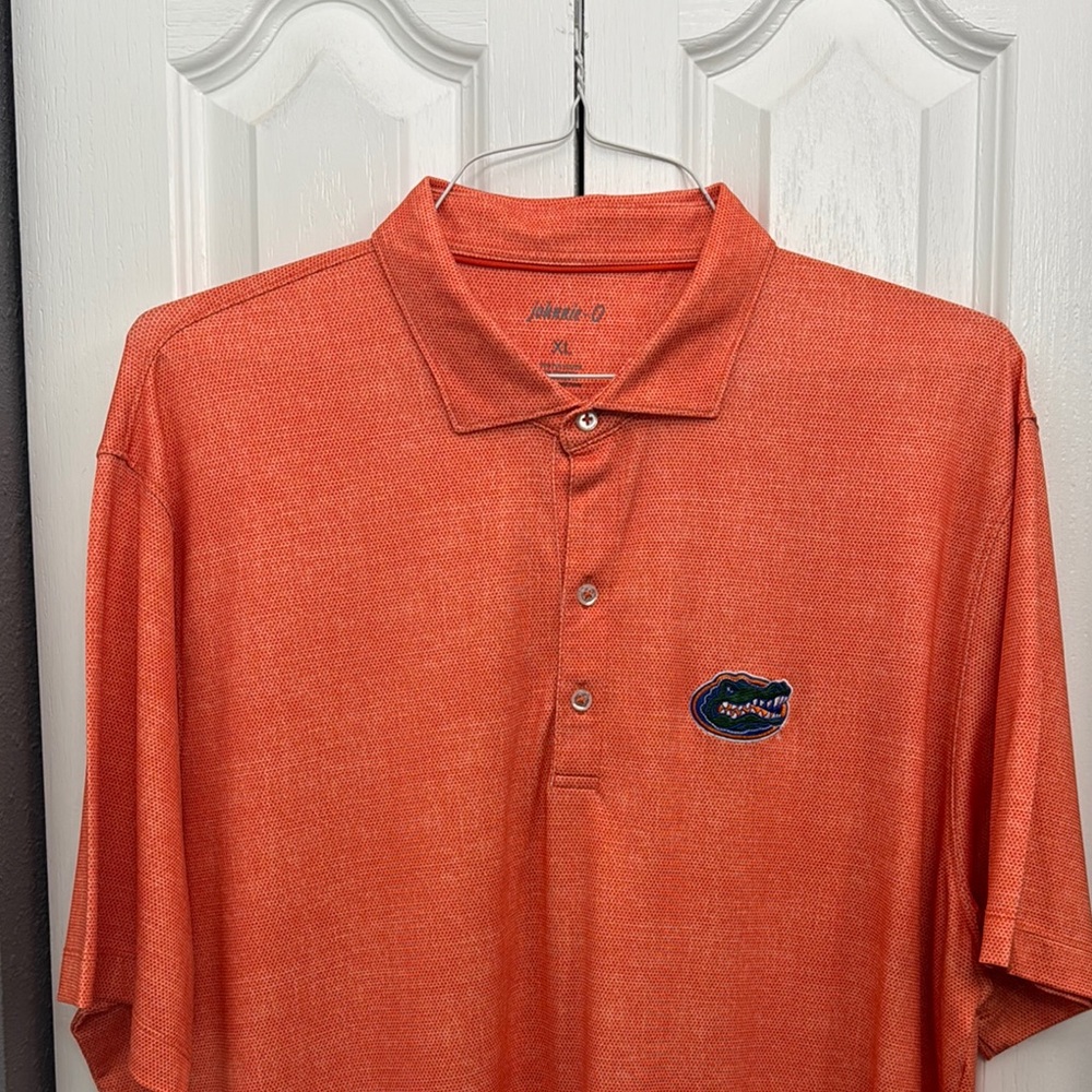 johnnie-O Orange Polo Shirt Lightweight Breathable Design